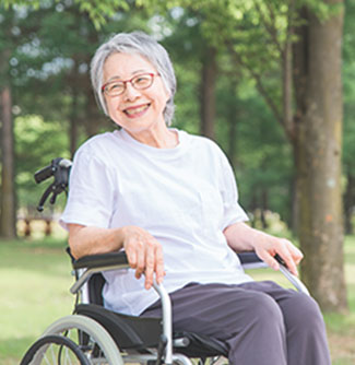 写真：車椅子利用者