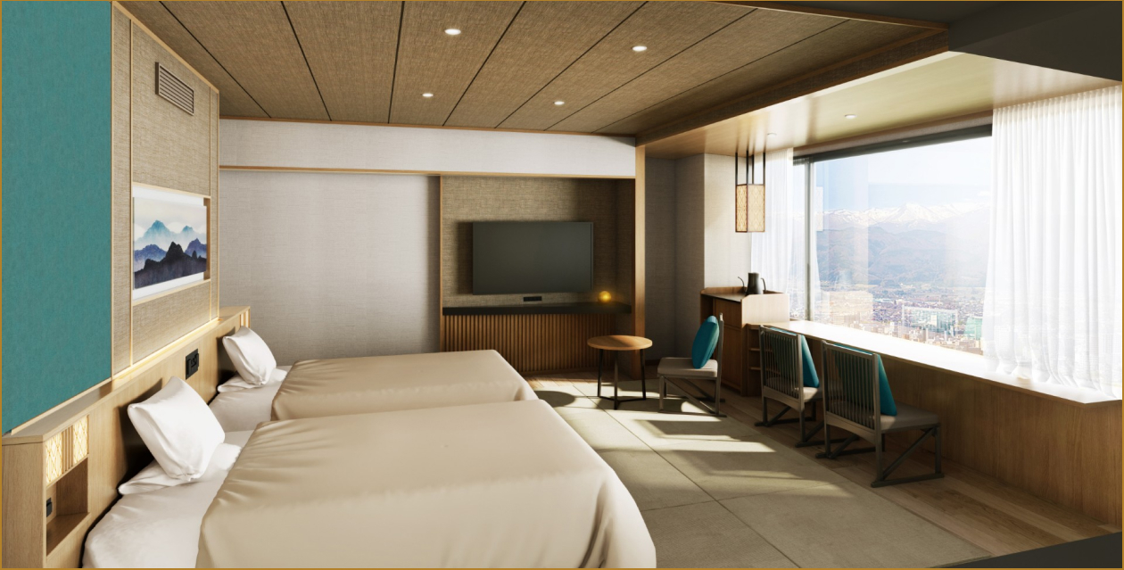 西の館 和モダンツイン(36㎡)アルプスビュー