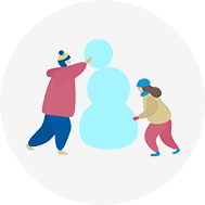 雪遊び イメージ