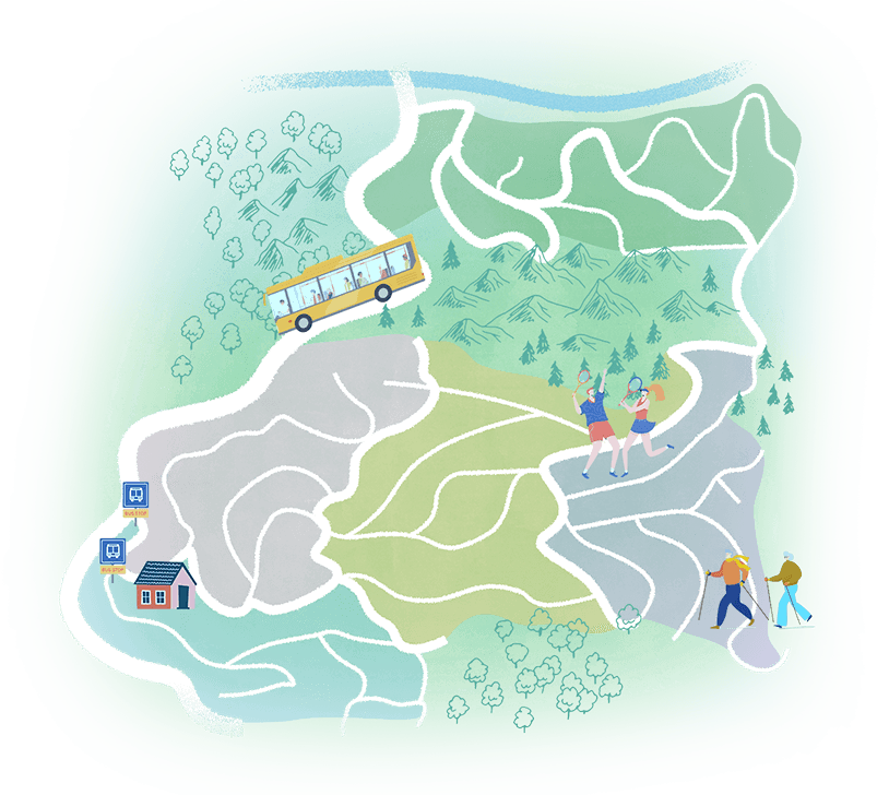 蓼科高原別荘地内の全体マップ