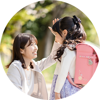 写真：保護者様とお子様