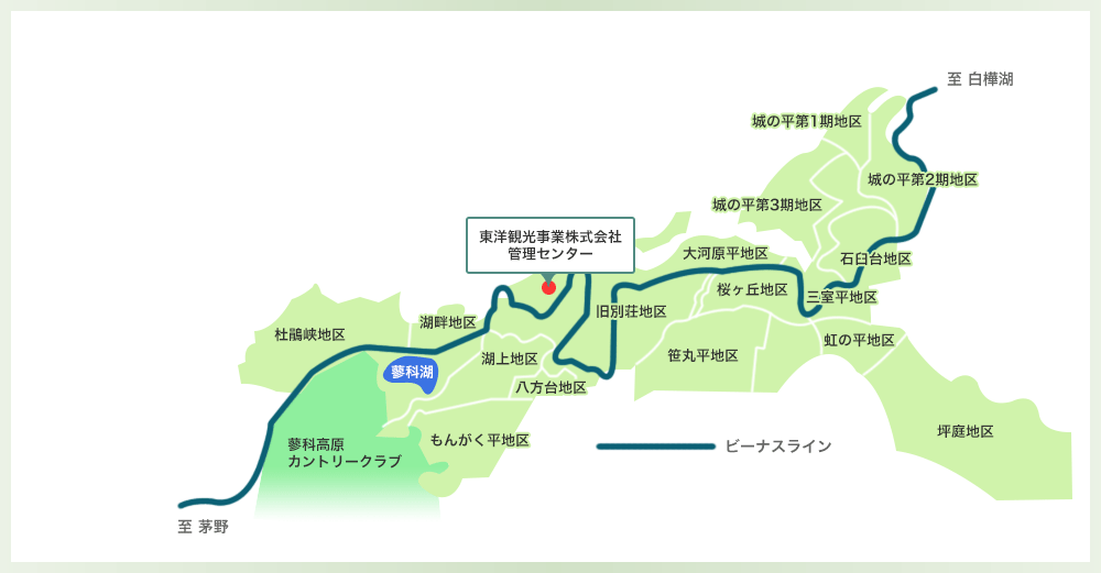 蓼科高原別荘地全区画図
