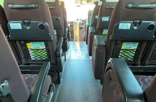 写真：上高地エリア車内シートポケット広告ののイメージ