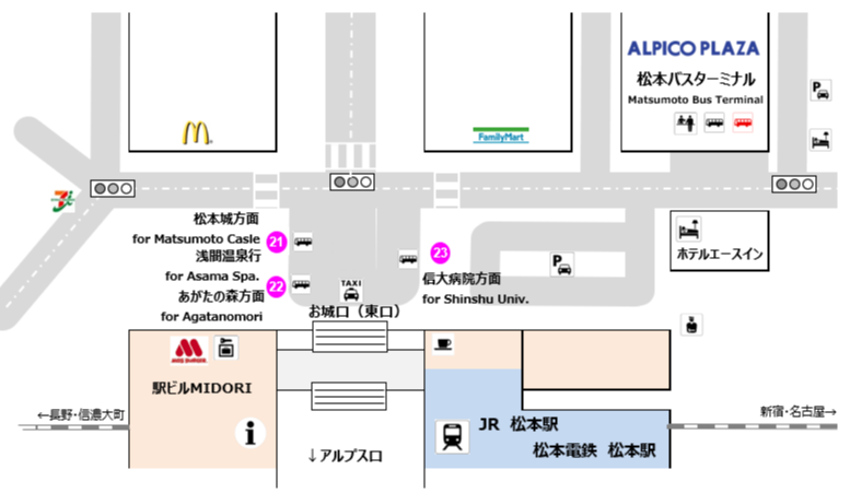 駅 バスのりばのご案内 一覧 長野のバス 鉄道ならアルピコ交通株式会社