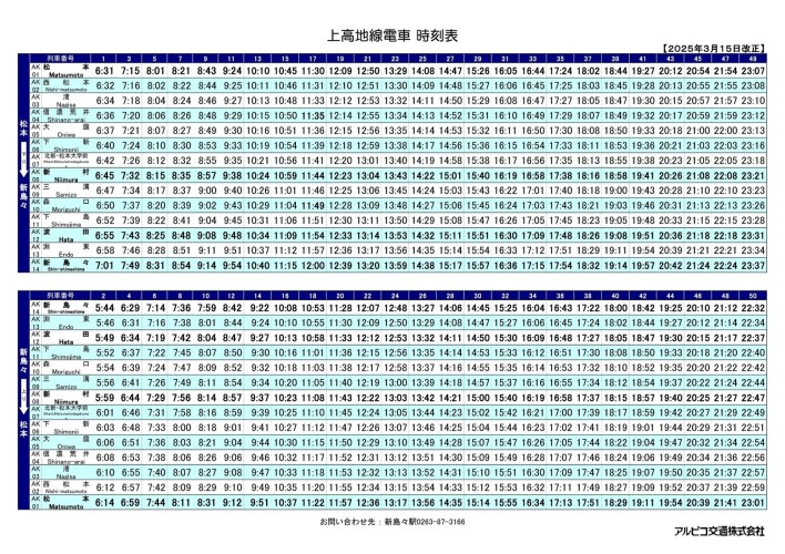 【鉄道】2025年3月15日(土)ダイヤ改正について